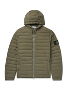 Stone Island - Logo-Appliquéd Quilted Shell Down Hooded Jacket - Green