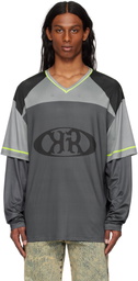 KUSIKOHC Gray Baseball Long Sleeve T-shirt