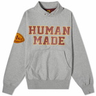 Human Made Men's Stand Collar Sweat in Grey