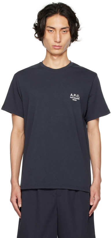 Photo: A.P.C. Navy Raymond T-Shirt