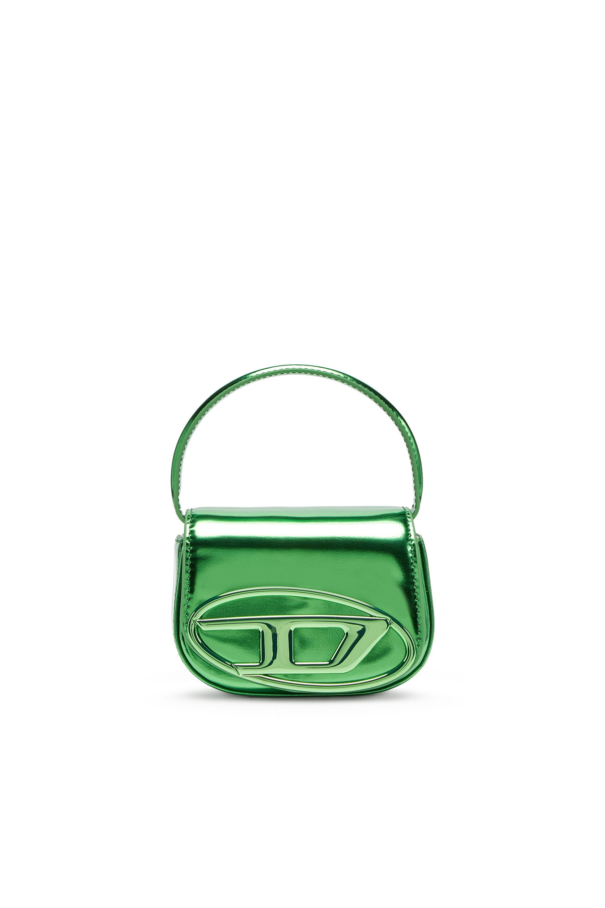 Diesel 1DR-XS-S-Iconic mini bag in mirrored leather - Handbags Womens in Green