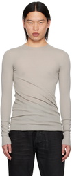 Rick Owens Gray Porterville Ribbed Round Neck Sweater