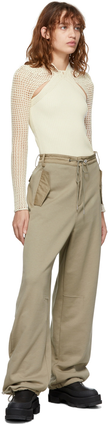 Dion Lee Off-White Crochet Stirrup Top