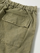 John Elliott - Corpus Straight-Leg Garment-Dyed Cotton-Canvas Cargo Trousers - Green