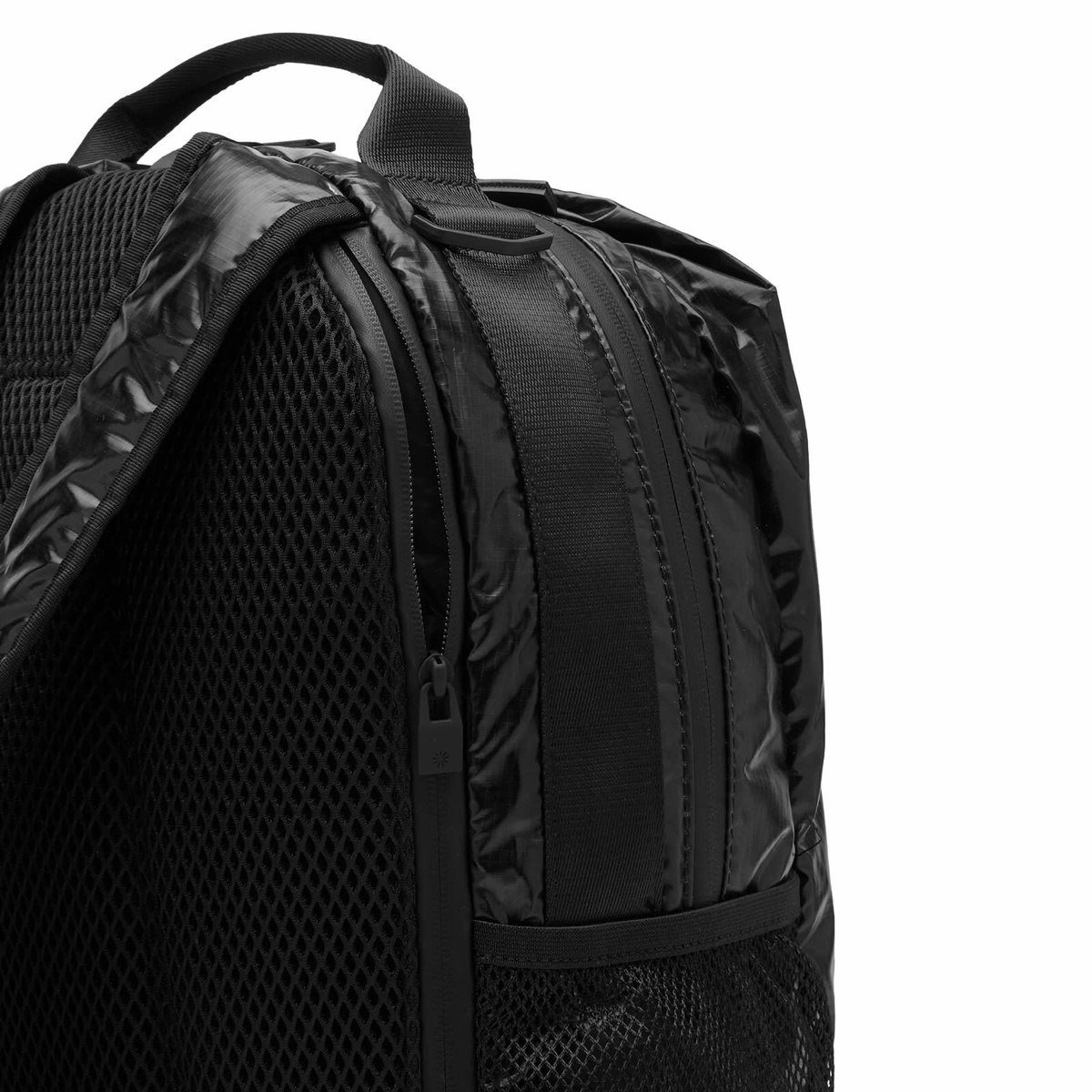 RAINS Sibu Clip Front Backpack in Black 