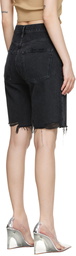 AGOLDE Black Ira Loose Denim Shorts