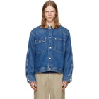 Polo Ralph Lauren Navy Corduroy-Collar Denim Trucker Jacket