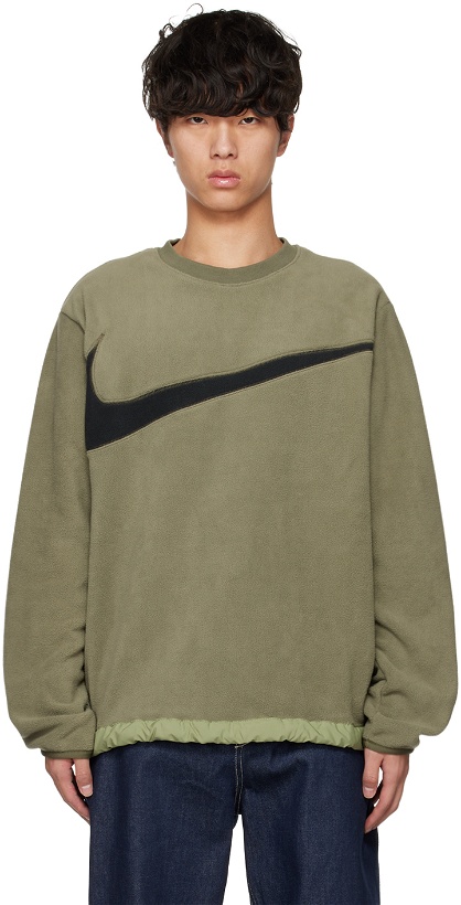 Photo: Nike Khaki Club Winterized Crew Sweatshirt