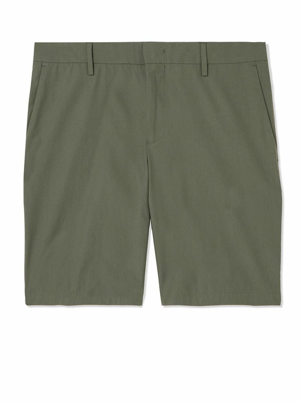 Photo: Paul Smith - Straight-Leg Cotton-Twill Shorts - Green