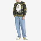 A Bathing Ape Men's Giant 1St Camo By Bathing Ape Crew Sweatshirt in Green
