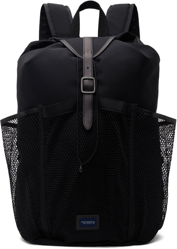 Photo: nanamica Black Water-Repellent Backpack