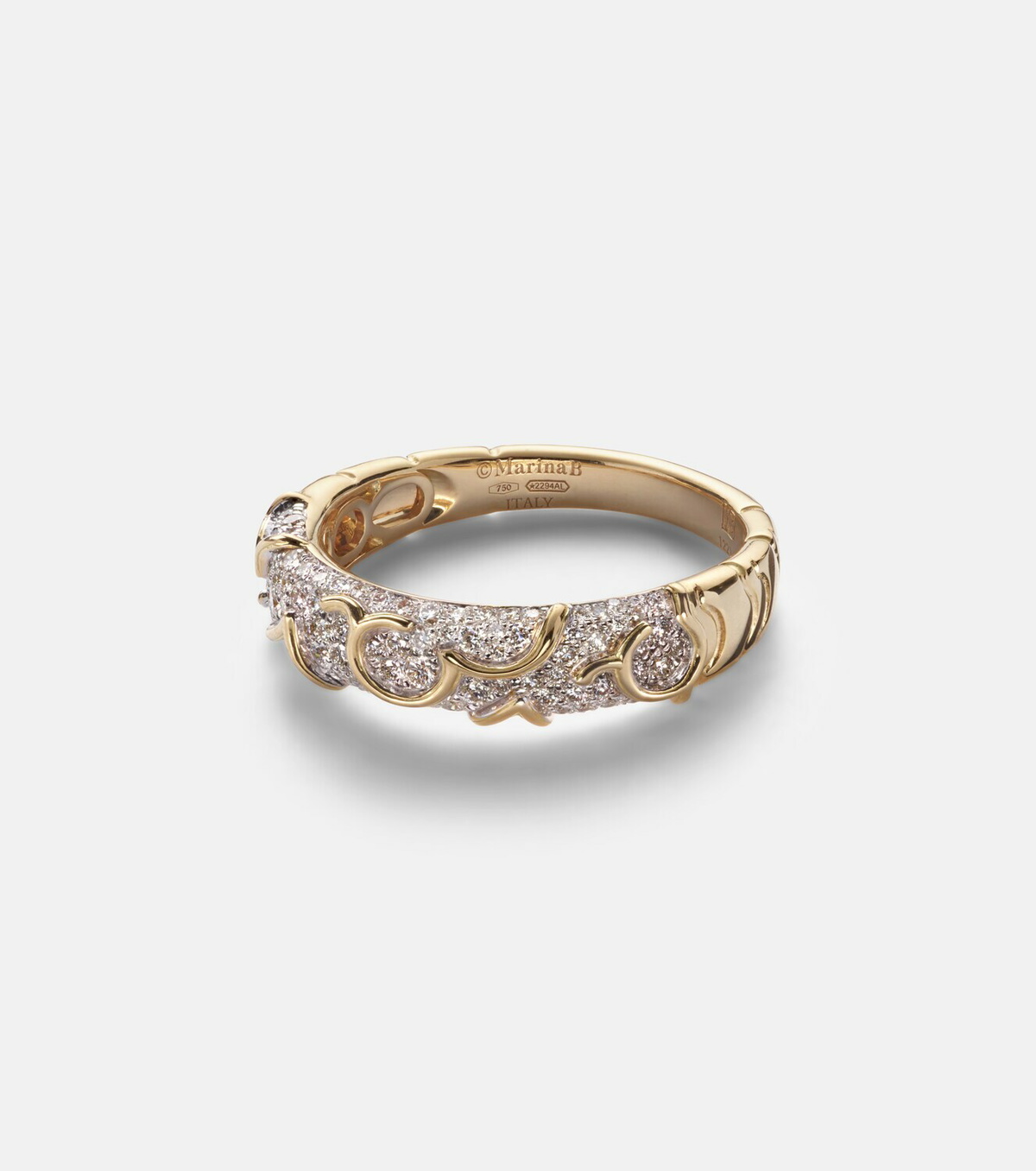 Marina B Ondine 18kt gold ring with diamonds