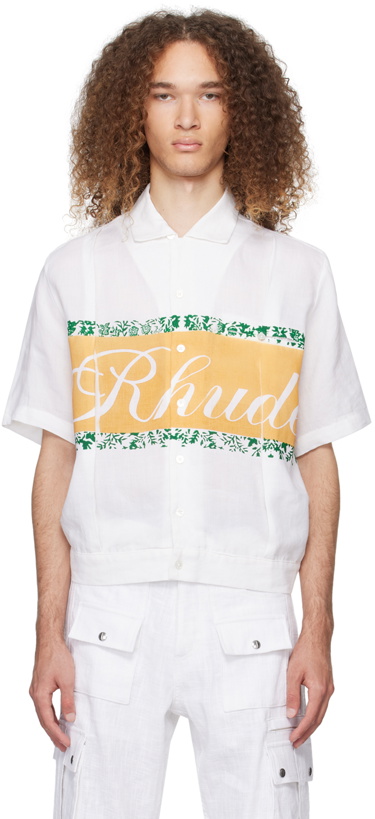 Photo: Rhude White Pleated Shirt
