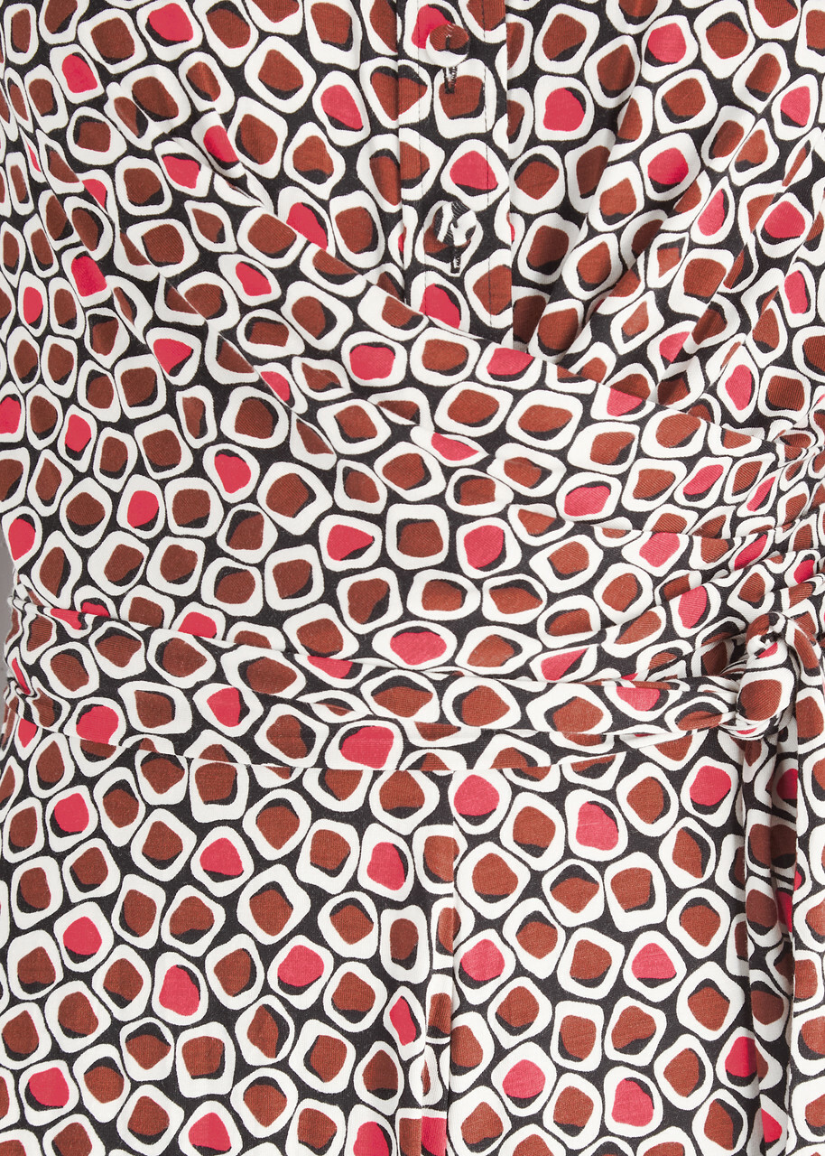 Diane Von Furstenberg Michele Printed Stretch-jersey Jumpsuit Red