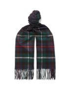 Johnstons of Elgin - Fringed Checked Cashmere Scarf