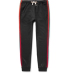 Gucci - Tapered Webbing-Trimmed Tech-Jersey Sweatpants - Men - Black