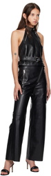 Nanushka Black Hayes Regenerated Leather Pants
