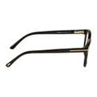 Tom Ford Black Blue Block Clip-On Round Glasses