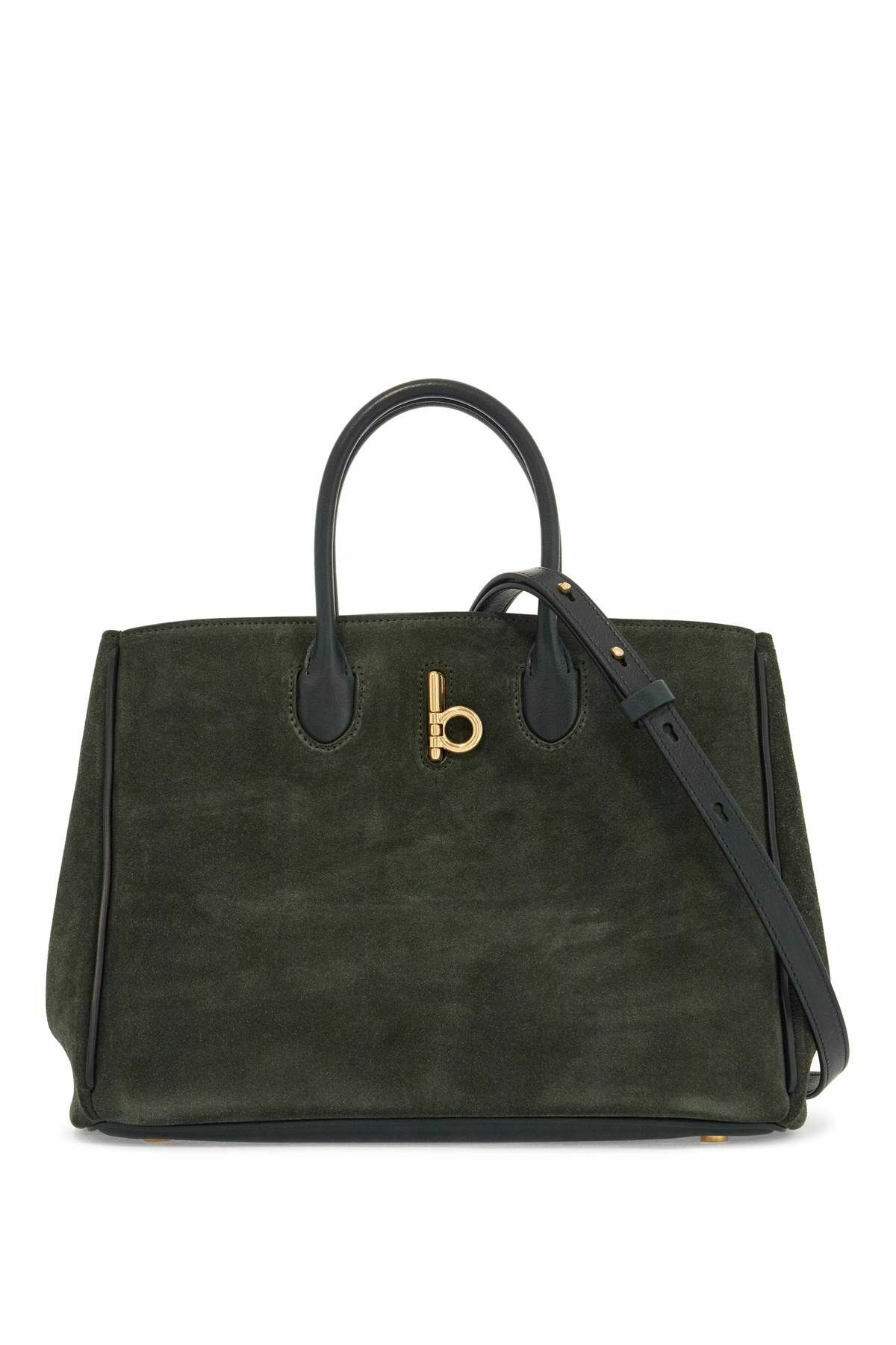 トートバッグ Burberry Rocking Horse small dark green suede tote BURBERRY rocking horse tote bag Green Burberry