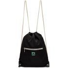 Prada Black Logo Drawstring Backpack