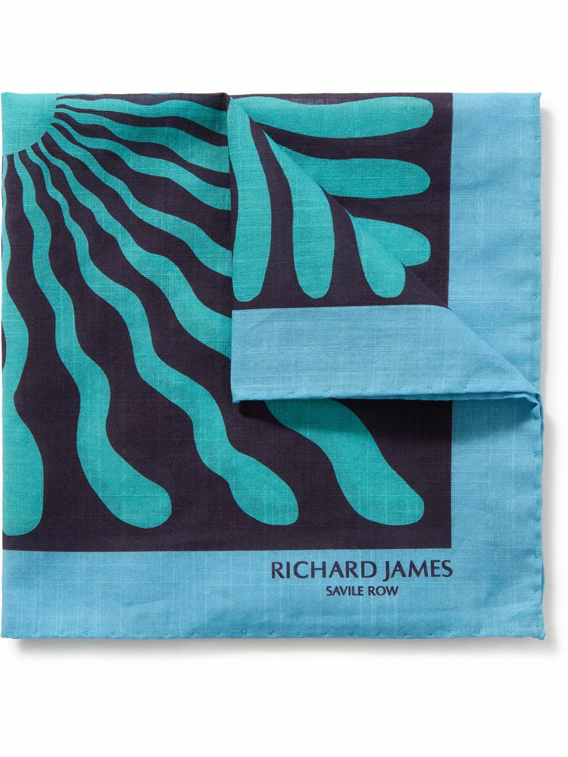Richard James - Printed Cotton Pocket Square