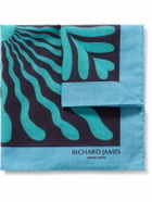 Richard James - Printed Cotton Pocket Square
