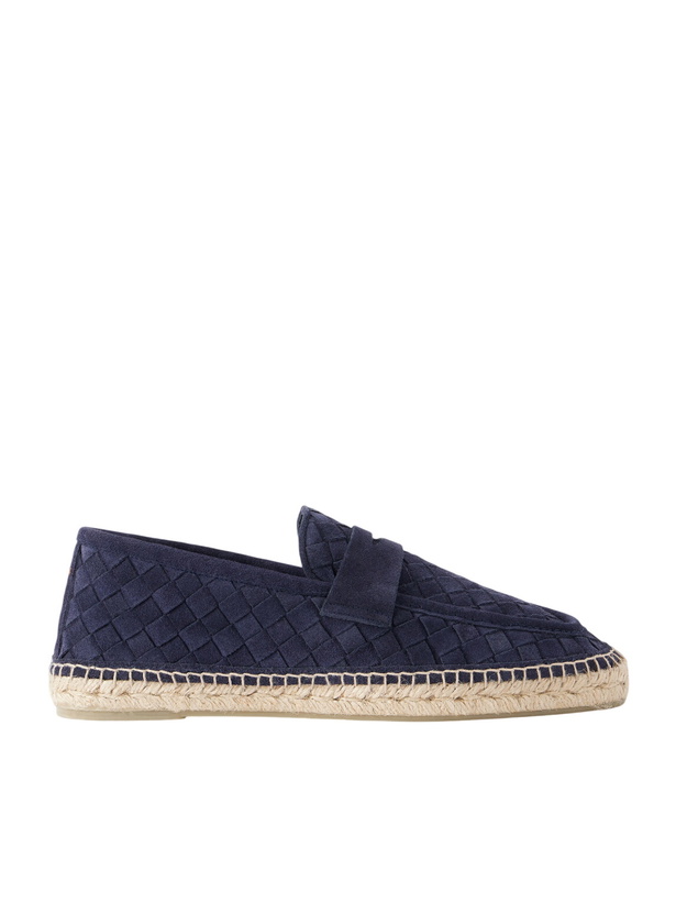 Photo: Castañer - Nilo Woven Suede Espadrilles - Blue