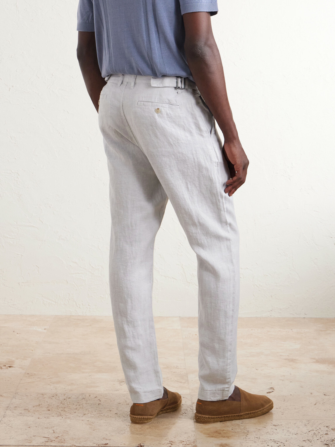 Onia - Straight-Leg Linen Trousers - Blue