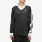 Adidas Men's Pique Long Sleeve in Black