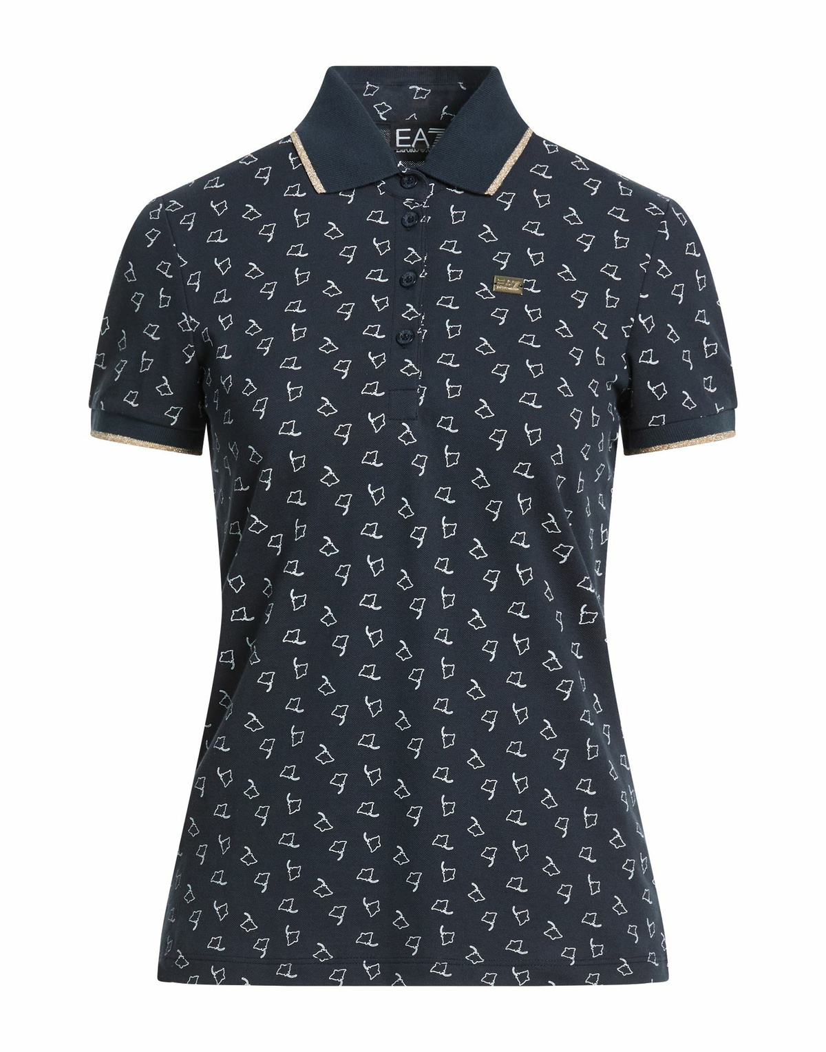 Ea7 Womens Polo shirt Midnight in Blue