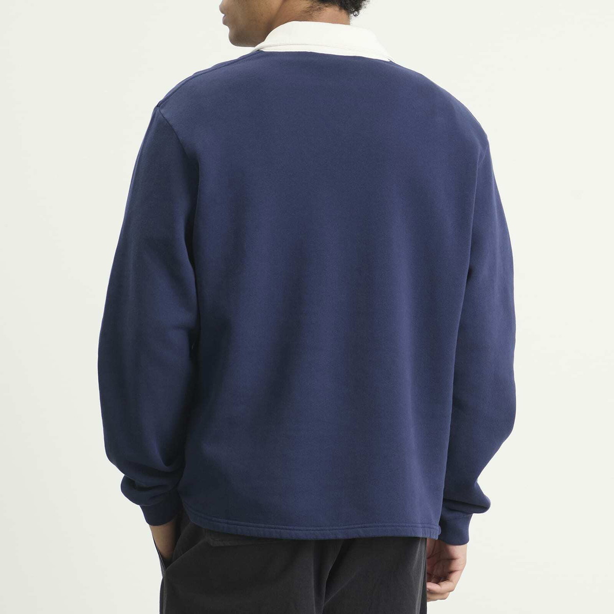 Palmes Men's Boot Open Rugby Shirt in Navy