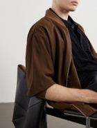 Barena - Gabier Virgin Wool Bomber Jacket - Brown