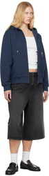 ADER error Navy Sig; TRS Tag 01 Zip-Up Hoodie