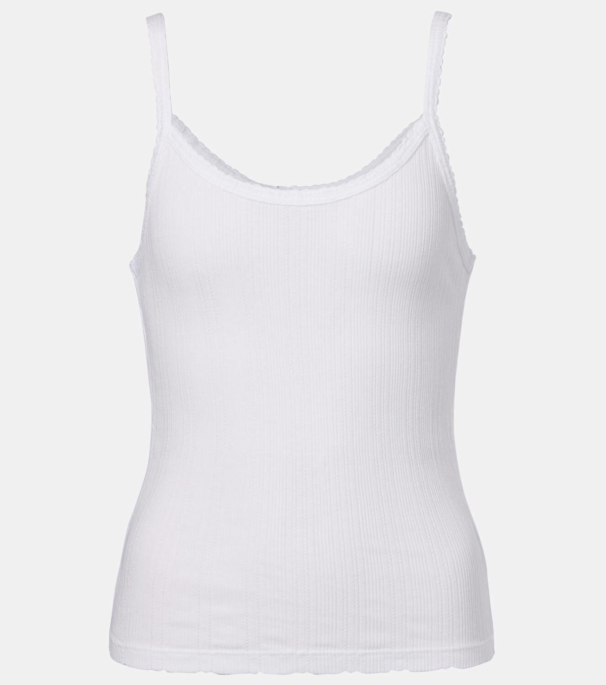 Velvet Iniku cotton-blend pointelle tank top
