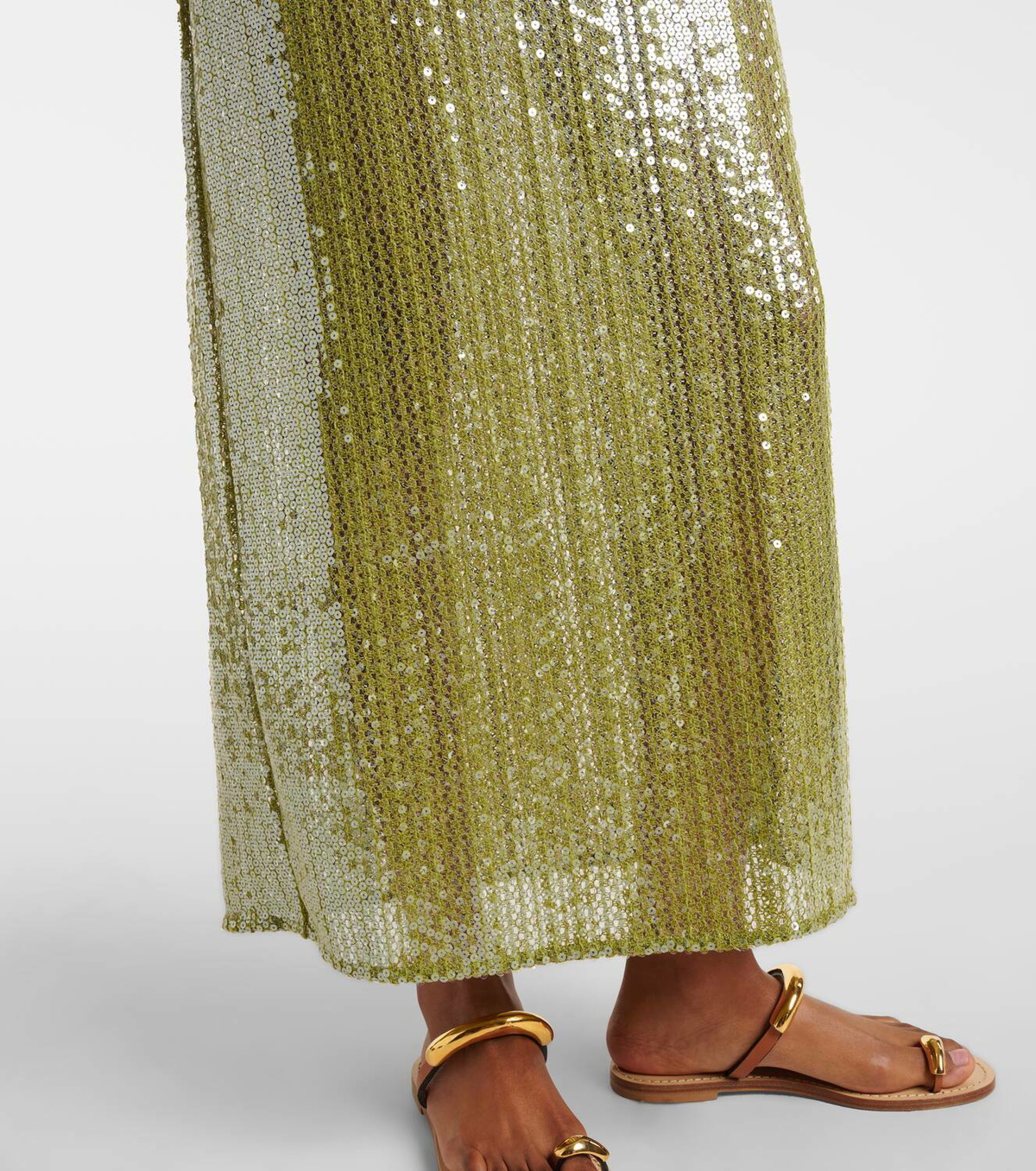 Adriana Degreas Solid Sequins midi dress