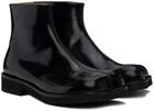 MM6 Maison Margiela Black Polished Leather Boots