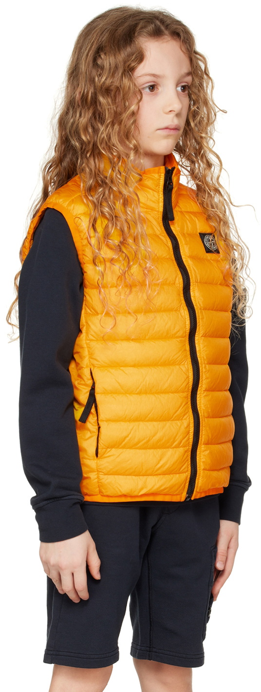 Stone Island Junior Kids Yellow Quilted Down Vest