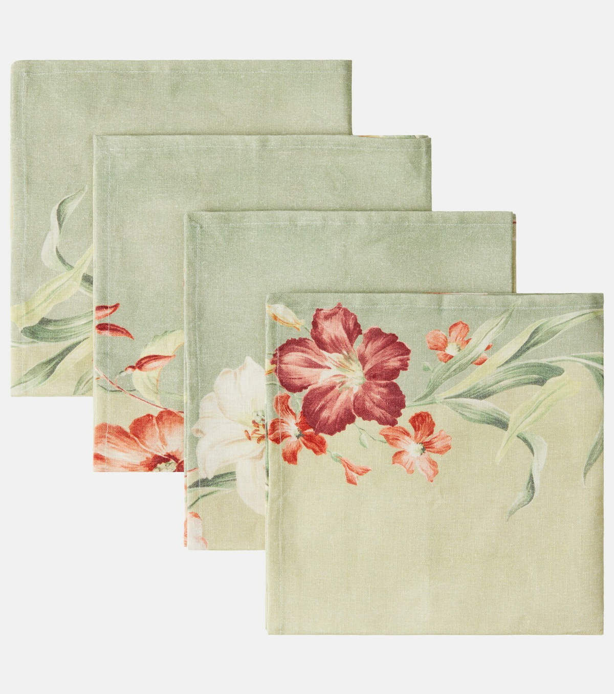 Cabana Ibiscus set of 4 linen napkins