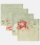 Cabana Ibiscus set of 4 linen napkins