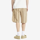ACMH by Magic Castles Men's Idle Long Stripe Shorts in Beige Stripe