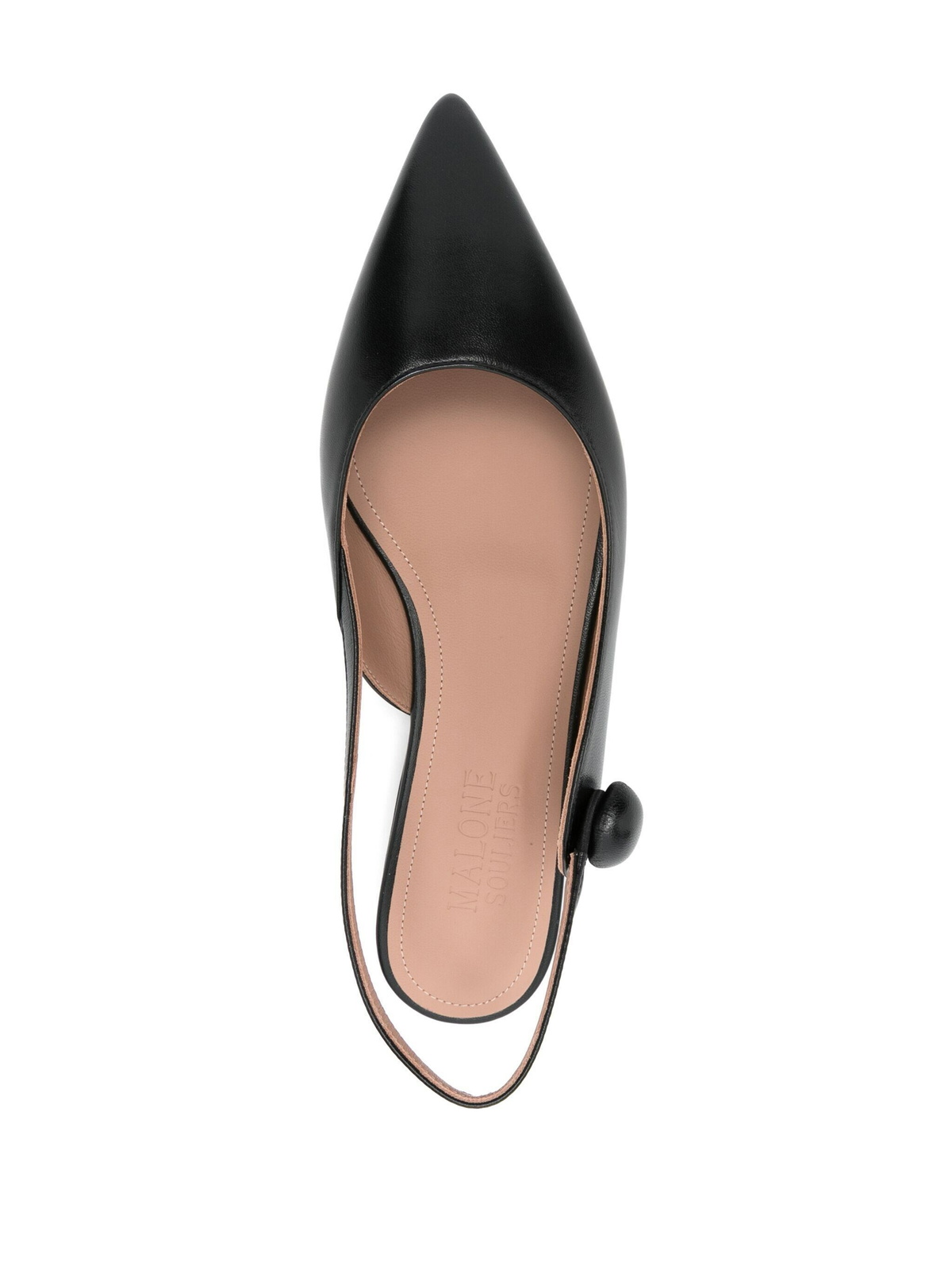Malone Souliers Palmer 10 Flat Sling Back in Black