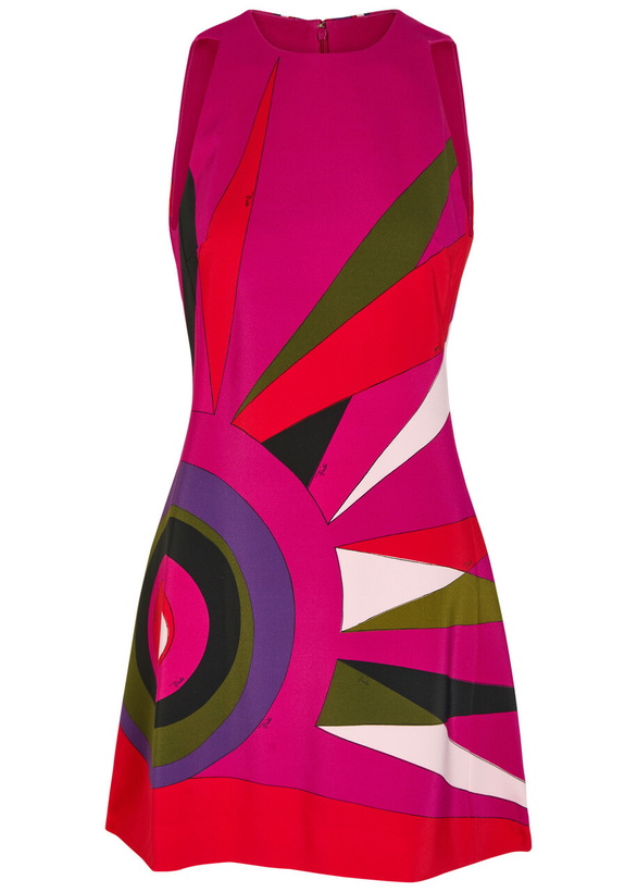Photo: Pucci Abito Printed Cady Mini Dress Multicoloured 1