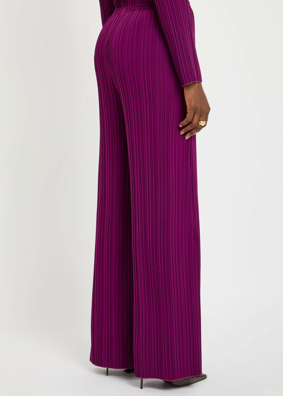 Forte_forte Plissé Crepe Trousers Red