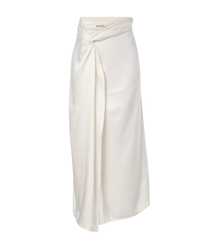 Photo: Róhe Gathered satin midi skirt