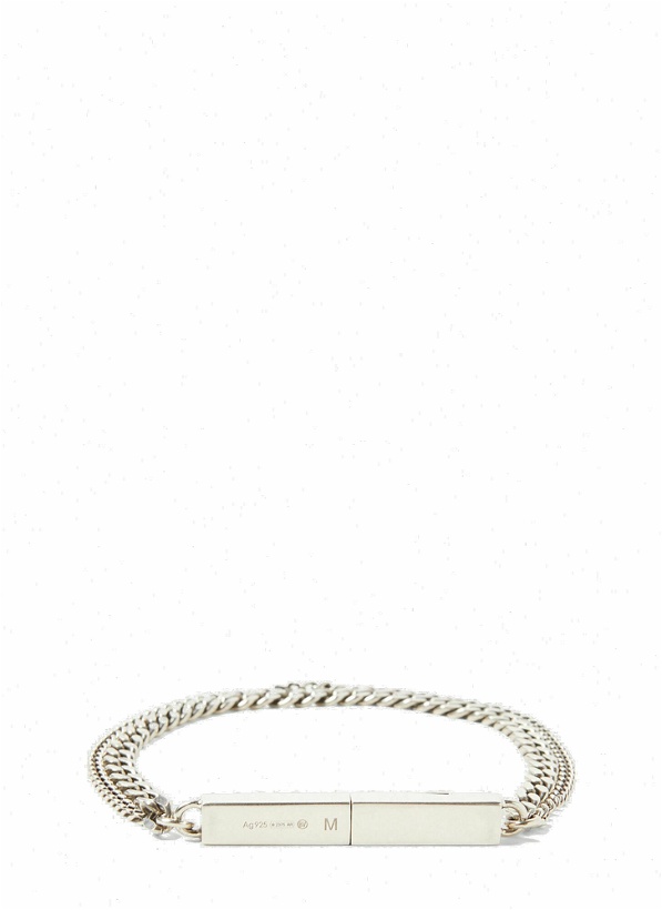 Photo: Logo Engraved Bracelet in Silver