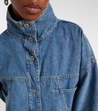 The Attico Oversized denim bomber jacket