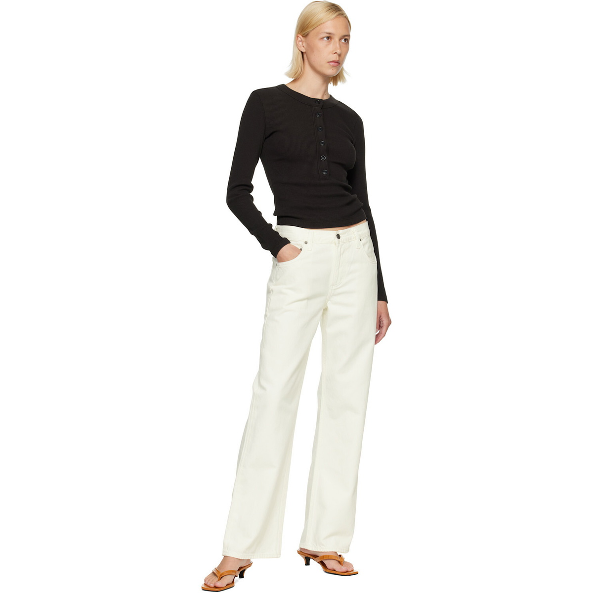 Citizens of Humanity Off-White Lindz Easy Straight Jeans