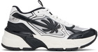 Palm Angels Black & White PA 4 Leather Sneakers