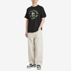 A Bathing Ape Men's 1St Camo Crazy Sta College T-Shirt in Black