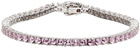 Hatton Labs Silver & Pink Tennis Bracelet